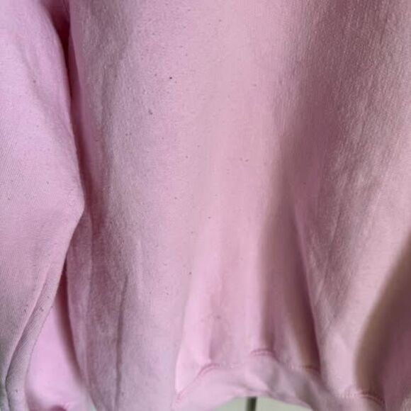 Women’s Christian Hand Embroidered Pink Gildan Crew Jesus God Sweatshirt Med - Picture 5 of 6